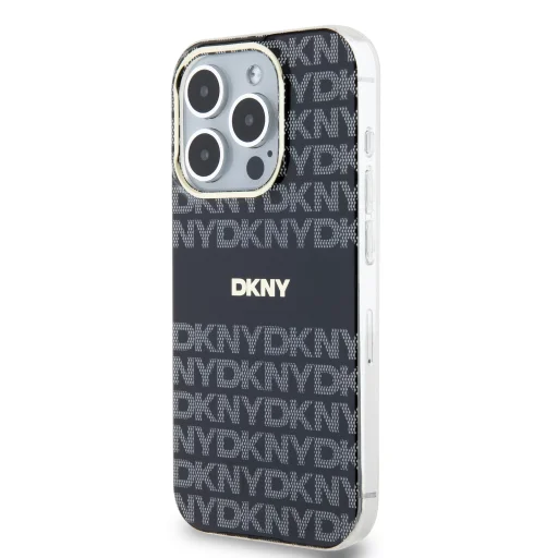 DKNY PC/TPU Repeat Pattern Tonal Stripe Magsafe tok iPhone 13 Pro Black - 3