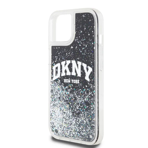 DKNY Liquid Glitter Arch Logo tok iPhone 14 fekete - 4