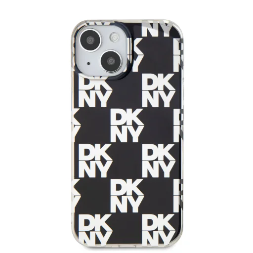  iPhone 15 Fekete DKNY PC/TPU Kockás Tok - 2