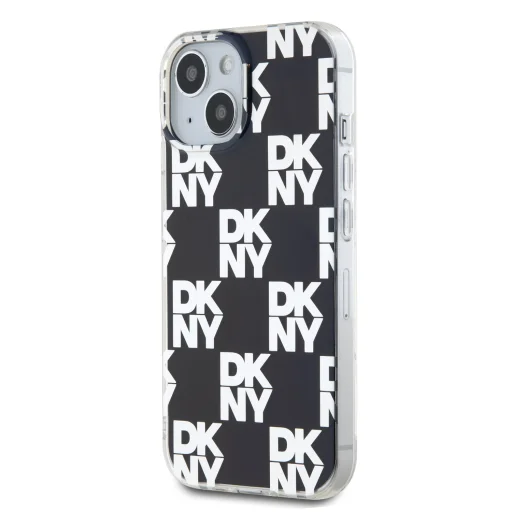  iPhone 15 Fekete DKNY PC/TPU Kockás Tok - 3