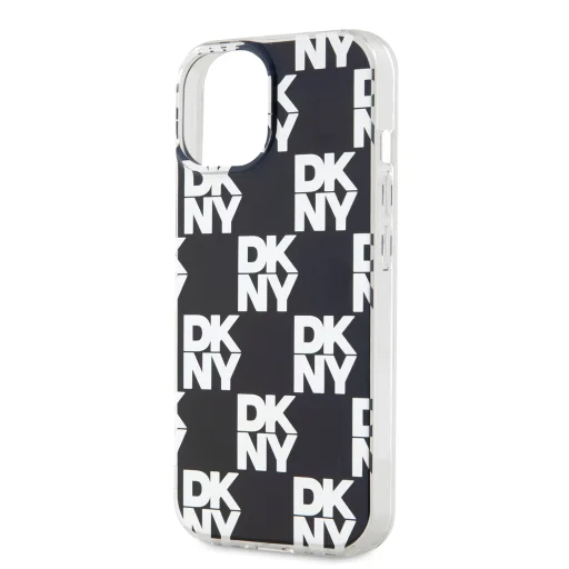  iPhone 15 Fekete DKNY PC/TPU Kockás Tok - 4