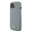 DKNY Liquid Silicone Silver Metal Logo MagSafe tok iPhone 15 szürke thumbnail