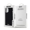 DKNY Liquid Silicone Silver Metal Logo MagSafe tok iPhone 15-höz fekete thumbnail