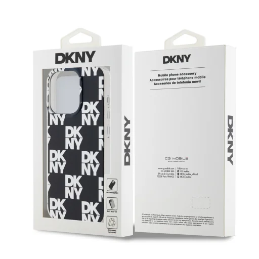 DKNY PC/TPU Kockás Minta tok iPhone 14 Pro Max Fekete - 6