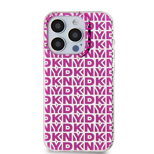 DKNY PC/TPU Repeat Pattern Pink tok iPhone 15 Pro-hoz - 2