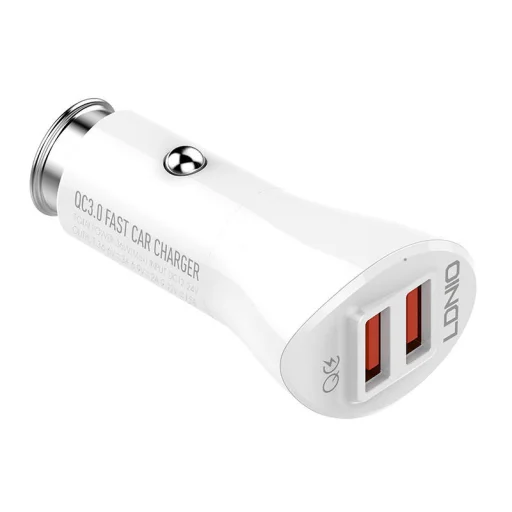 LDNIO C511Q 2USB autós töltő + Lightning kábel - 3