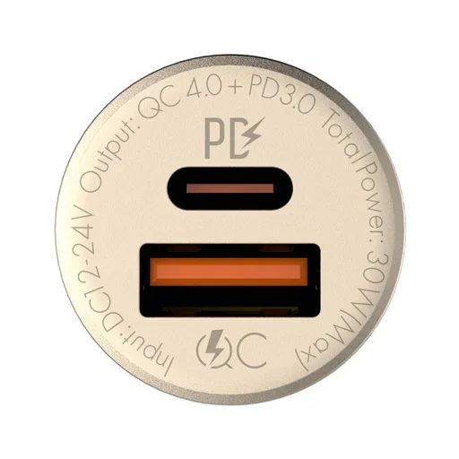 LDNIO C506Q USB, USB-C Autós töltő + USB-C - USB-C Kábel - 5