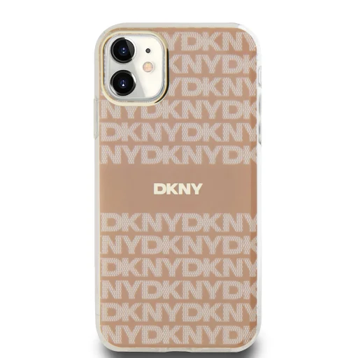 DKNY PC/TPU Ismétlődő Minta Tonális Csík Magsafe tok iPhone 11 Pink - 2