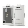 DKNY PU Leather Stack Logo csuklópántos tok az iPhone 15 Pro Max számára Barna thumbnail