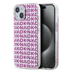 DKNY PC/TPU Ismétlődő Minta Tok iPhone 15 Pink