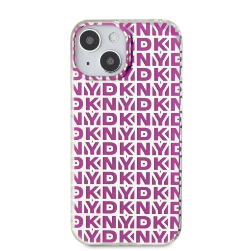 DKNY PC/TPU Ismétlődő Minta Tok iPhone 15 Pink - 2