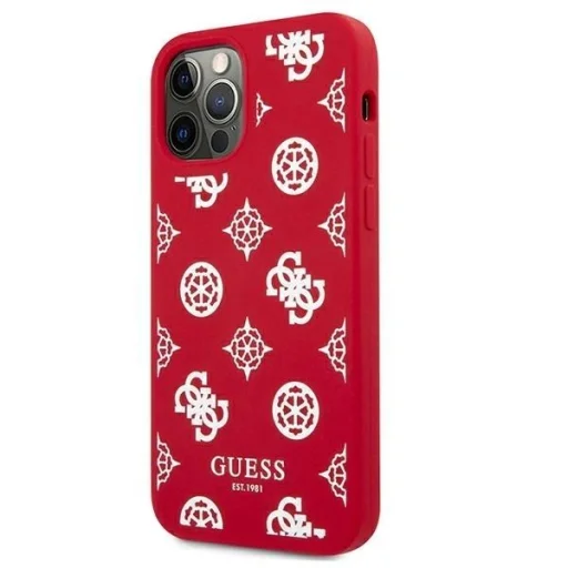 Guess GUHCP12LLSPEWRE iPhone 12 Pro Max 6.7" piros/piros kemény tok Peony Kollekció, - 2