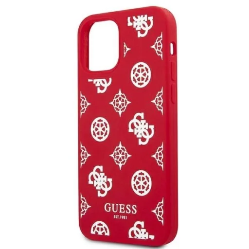 Guess GUHCP12LLSPEWRE iPhone 12 Pro Max 6.7" piros/piros kemény tok Peony Kollekció, - 6