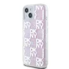  iPhone 15 Pink DKNY Liquid Glitter Checkered Pattern tok thumbnail