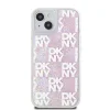  iPhone 15 Pink DKNY Liquid Glitter Checkered Pattern tok thumbnail