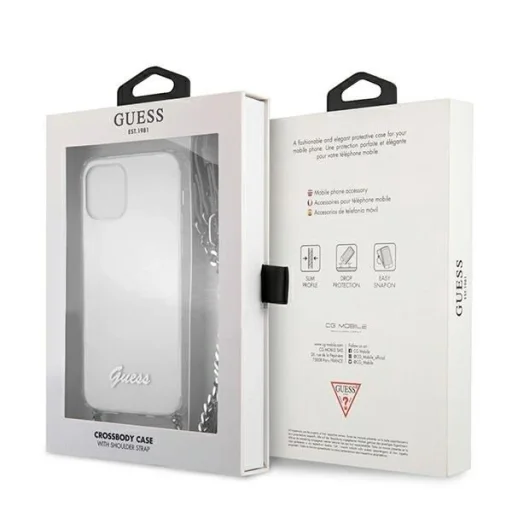 Guess GUHCP12LKC4GSSI iPhone 12 Pro Max 6.7" Átlátszó tok 4G Ezüst Lánc - 8