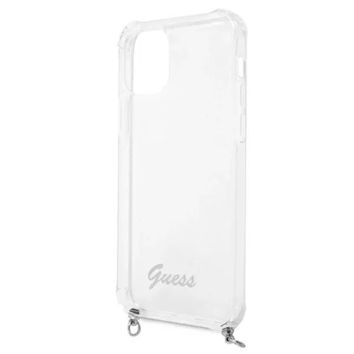 Guess GUHCP12LKC4GSSI iPhone 12 Pro Max 6.7" Átlátszó tok 4G Ezüst Lánc - 6