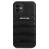 AMG AMHCP12SGSEBK iPhone 12 mini 5,4" fekete bőrtok Debossed Lines thumbnail