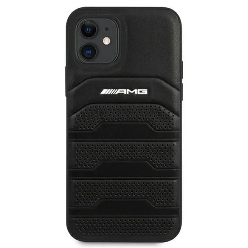 AMG AMHCP12SGSEBK iPhone 12 mini 5,4" fekete bőrtok Debossed Lines - 3