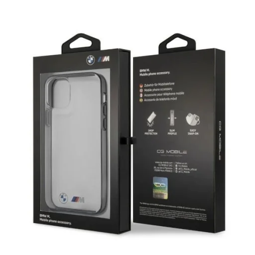  iPhone 12 Pro Max 6,7" átlátszó hardcase BMW BMHCP12LMBTOK Sandblast tok - 8