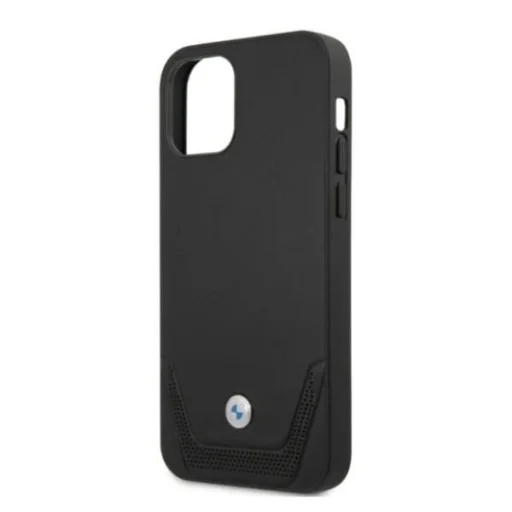  iPhone 12 Pro Max 6,7" fekete BMW BMHCP12LRSWPK keménytok bőr perforált tok - 6