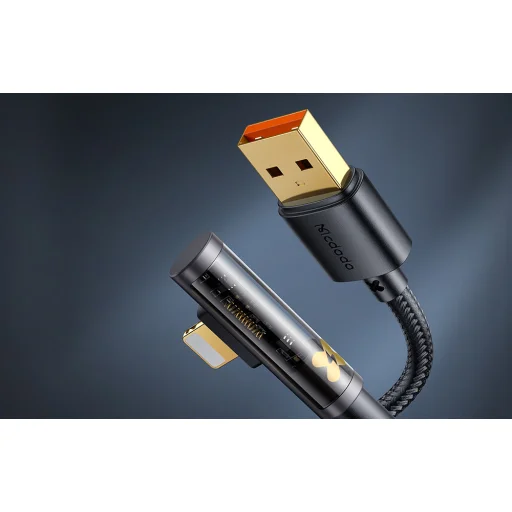 USB to lightning prism 90 fokos kábel Mcdodo CA-3511, 1,8m (fekete) - 5