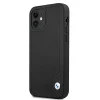  iPhone 12 Mini 5,4" fekete/black BMW BMHCP12SRCDPK hardcase Leather Deboss tok thumbnail