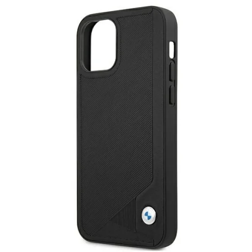  iPhone 12 Mini 5,4" fekete/black BMW BMHCP12SRCDPK hardcase Leather Deboss tok - 6