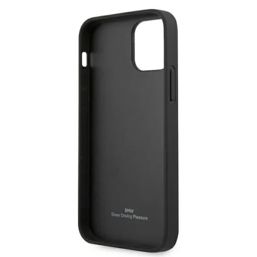  iPhone 12 Mini 5,4" fekete/black BMW BMHCP12SRCDPK hardcase Leather Deboss tok - 7