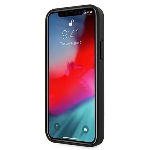  iPhone 12 Mini 5,4" BMW Curve Perforált fekete bőrtok - 5