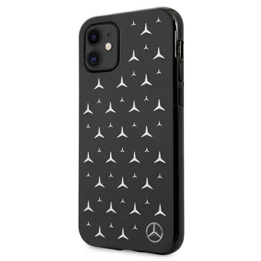 Mercedes MEHCN61ESPBK iPhone 11 fekete tok Silver Stars Pattern - 2
