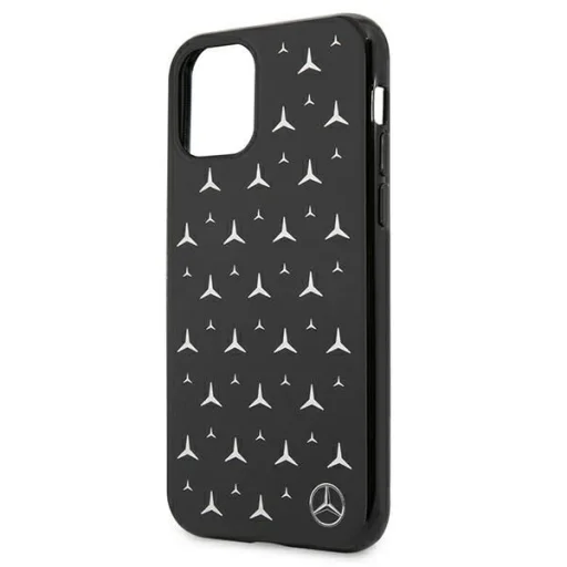 Mercedes MEHCN61ESPBK iPhone 11 fekete tok Silver Stars Pattern - 3