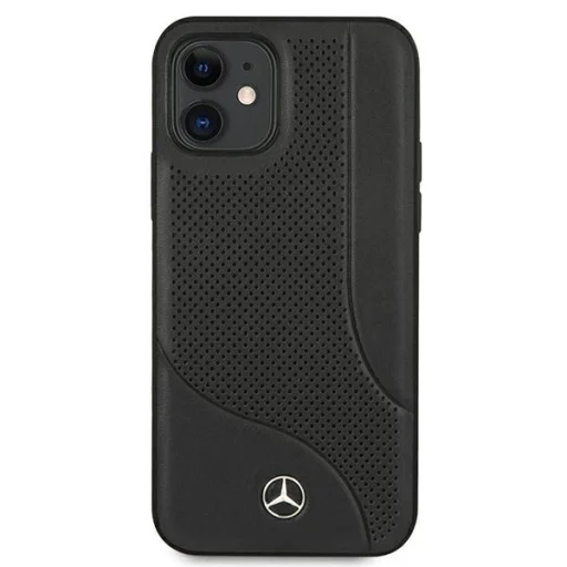 Mercedes MEHCP12SCDOBK iPhone 12 mini 5,4" fekete tok perfoárt bőr - 3