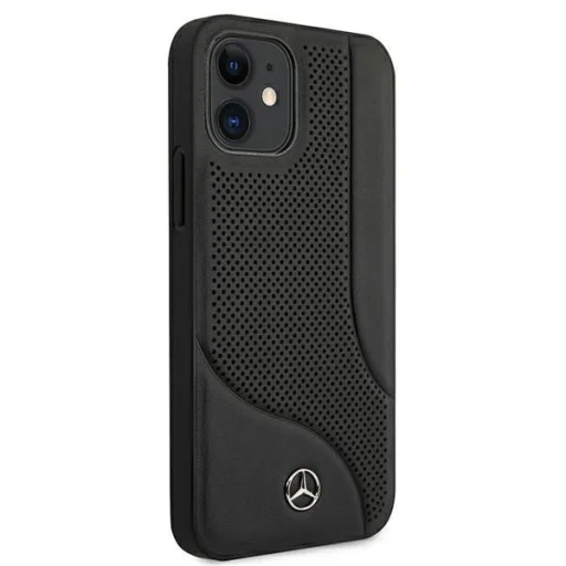 Mercedes MEHCP12SCDOBK iPhone 12 mini 5,4" fekete tok perfoárt bőr - 4