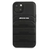 AMG AMHCP13SGSEBK iPhone 13 mini 5,4" fekete tok hardcase bőr dombornyomott vonalak thumbnail