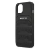 AMG AMHCP13SGSEBK iPhone 13 mini 5,4" fekete tok hardcase bőr dombornyomott vonalak thumbnail