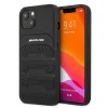AMG AMHCP13SGSEBK iPhone 13 mini 5,4" fekete tok hardcase bőr dombornyomott vonalak thumbnail