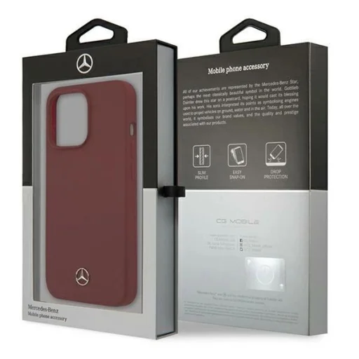 Mercedes MEHCP13XSILRE iPhone 13 Pro Max 6,7" piros hardcase Silicone Line tok - 8