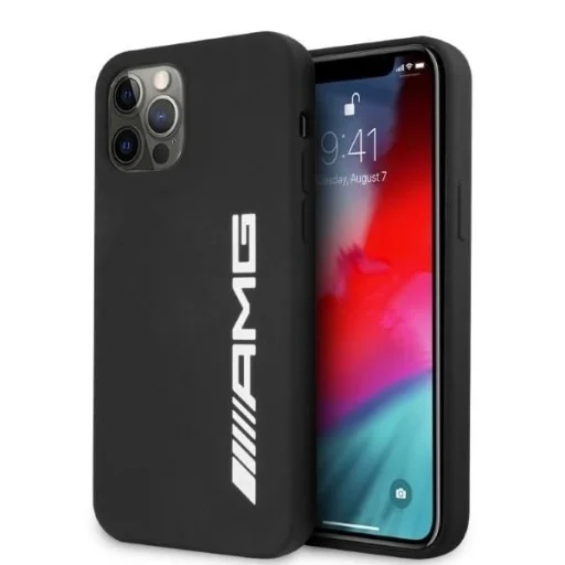 AMG Silicone Big Logo tok iPhone 12 Pro Max - fekete - 1