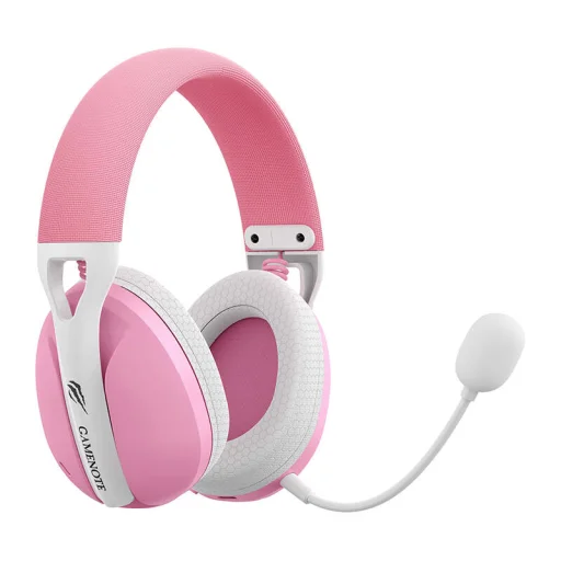 Gamer fejhallgató Havit Fuxi H1 2.4G (pink) - 2