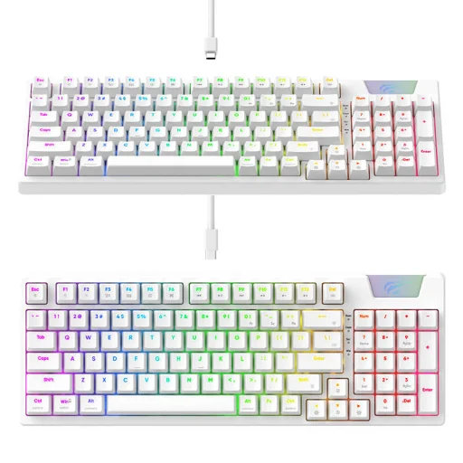 Havit KB885L gamer billentyűzet RGB (fehér) - 5