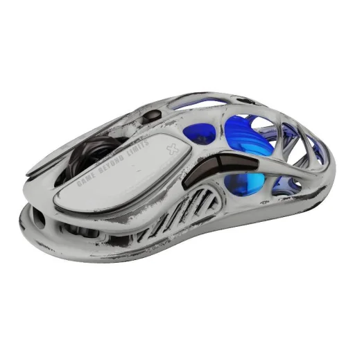  GravaStar Mercury M1 Pro Vezeték Nélküli Gamer Egér Harckopott Verzió Ezüst Köd + 4K Adóvevő - 1