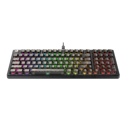 Mechanikus Gaming Billentyűzet Havit KB875L (Átlátszó/Fekete) - 2