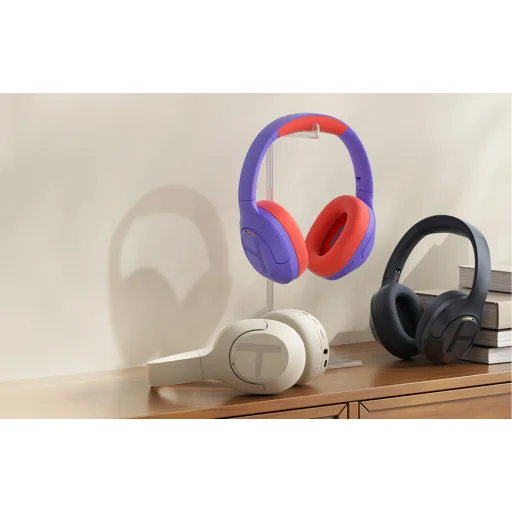 Vezeték nélküli Bluetooth fejhallgató Haylou S35 ANC (lila-narancs) - 5