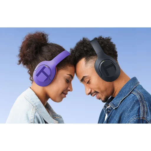 Vezeték nélküli Bluetooth fejhallgató Haylou S35 ANC (lila-narancs) - 8