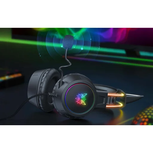 ONIKUMA X15 PRO Gaming fejhallgató Macska (Fekete) - 5