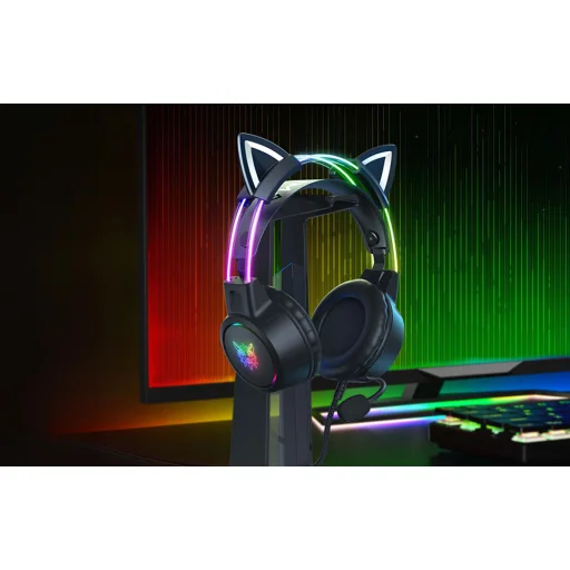 ONIKUMA X15 PRO Gaming fejhallgató Macska (Fekete) - 6