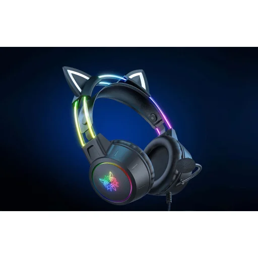 ONIKUMA X15 PRO Gaming fejhallgató Macska (Fekete) - 7