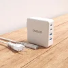GaN 100W gyors fali töltő 2 x USB-C / 2 x USB Dudao A100EU - fehér thumbnail