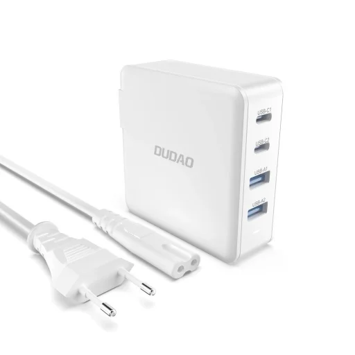GaN 100W gyors fali töltő 2 x USB-C / 2 x USB Dudao A100EU - fehér - 4
